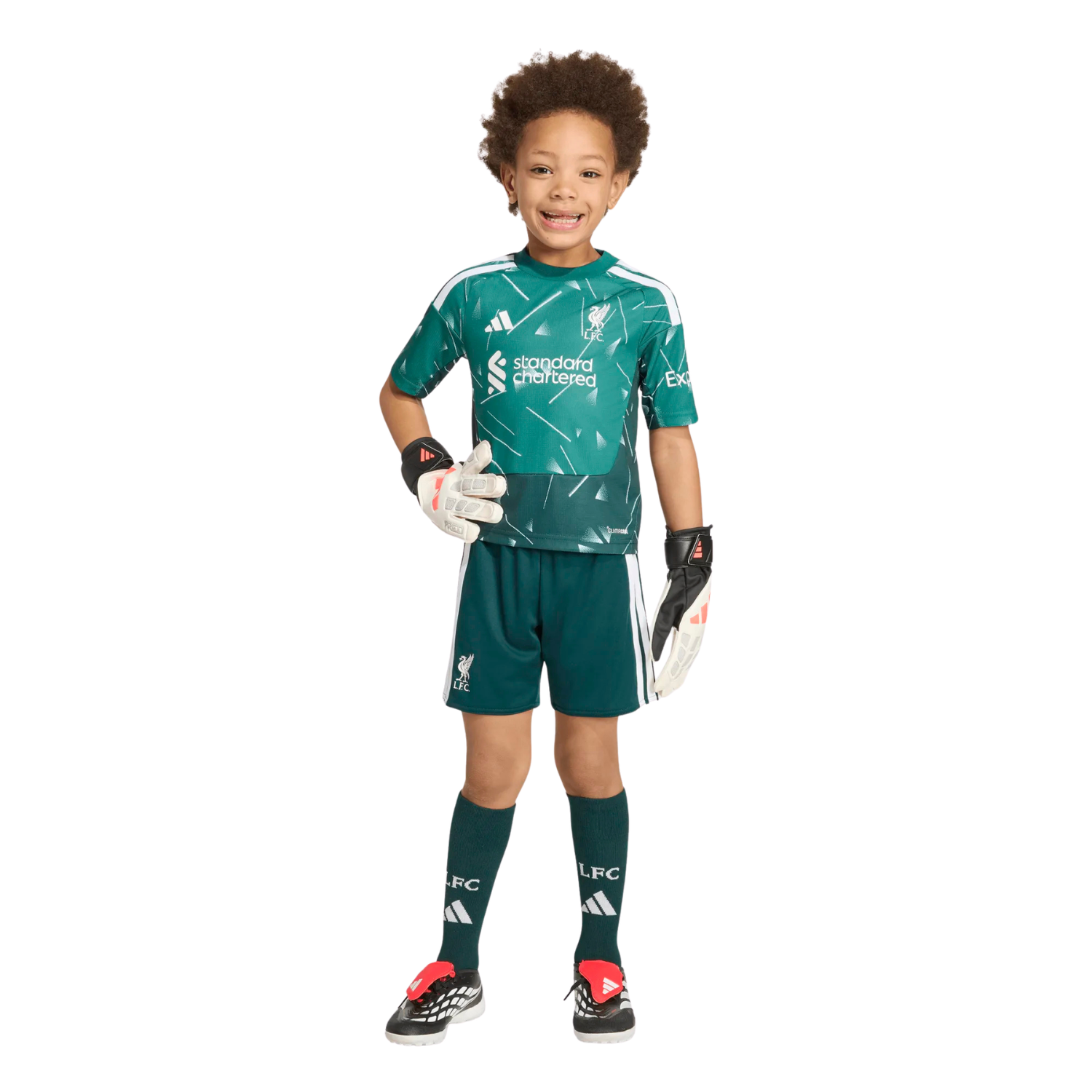 Adidas Liverpool F.C. 26/27 Goalkeeper Kids Set - Green