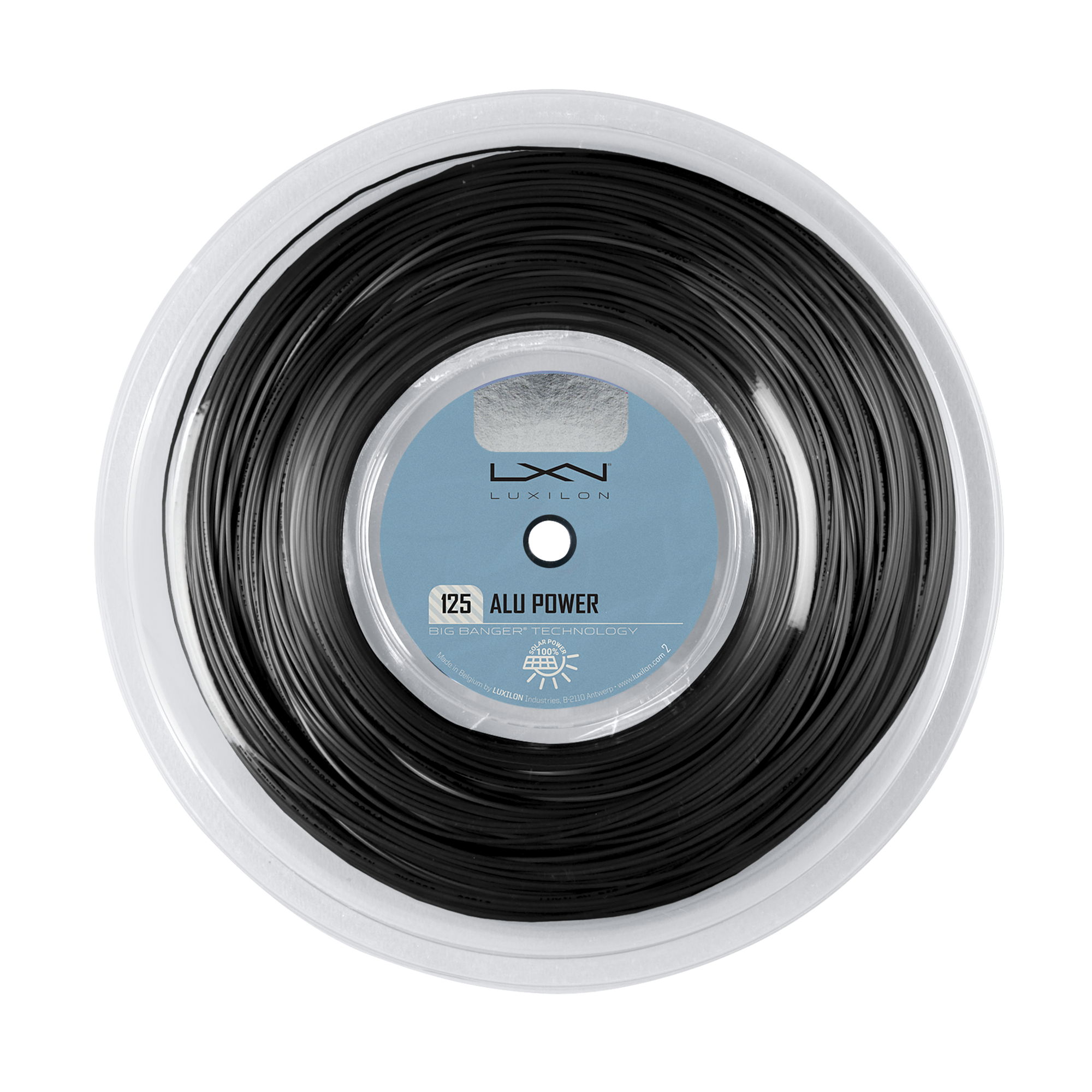Luxilon Alu Power 125/200M Tennis String Reel - Black Black 1.25mm 200m String (Reel) Luxilon