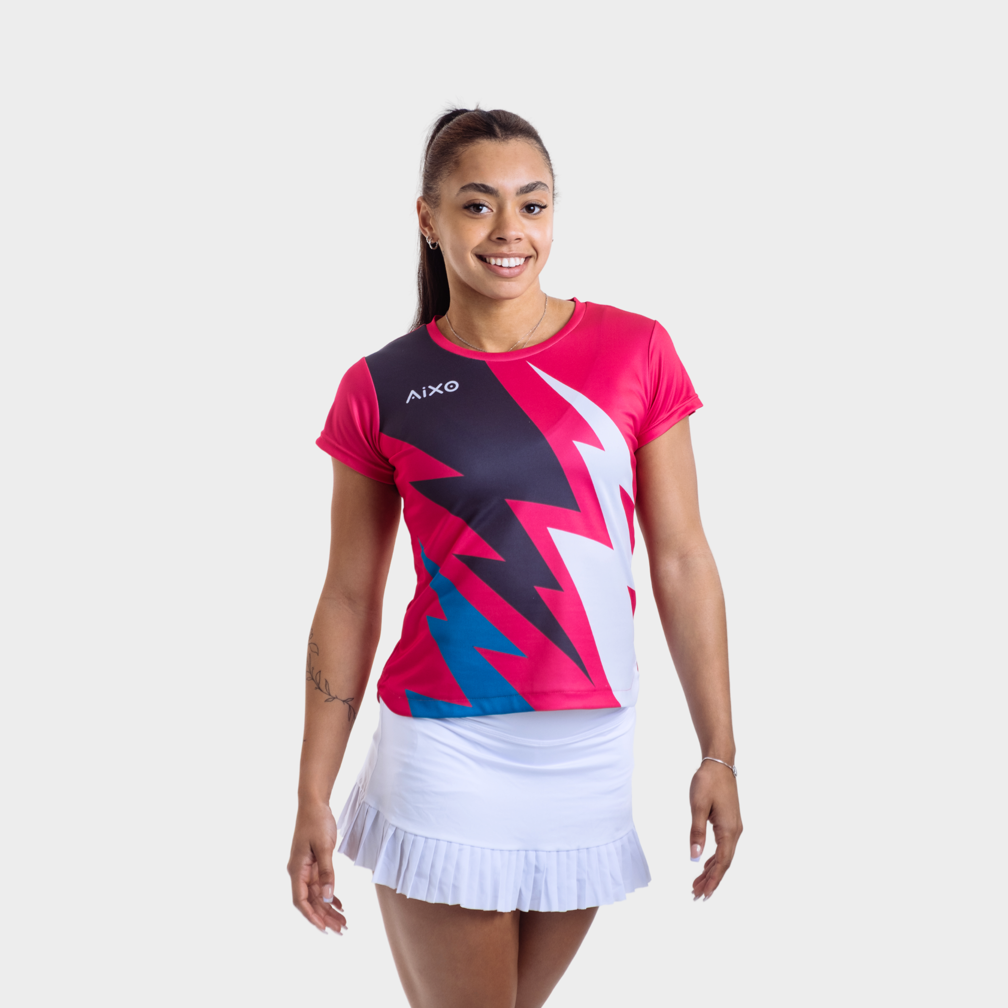 Aixo Bolt T-Shirt Womens (Pink)