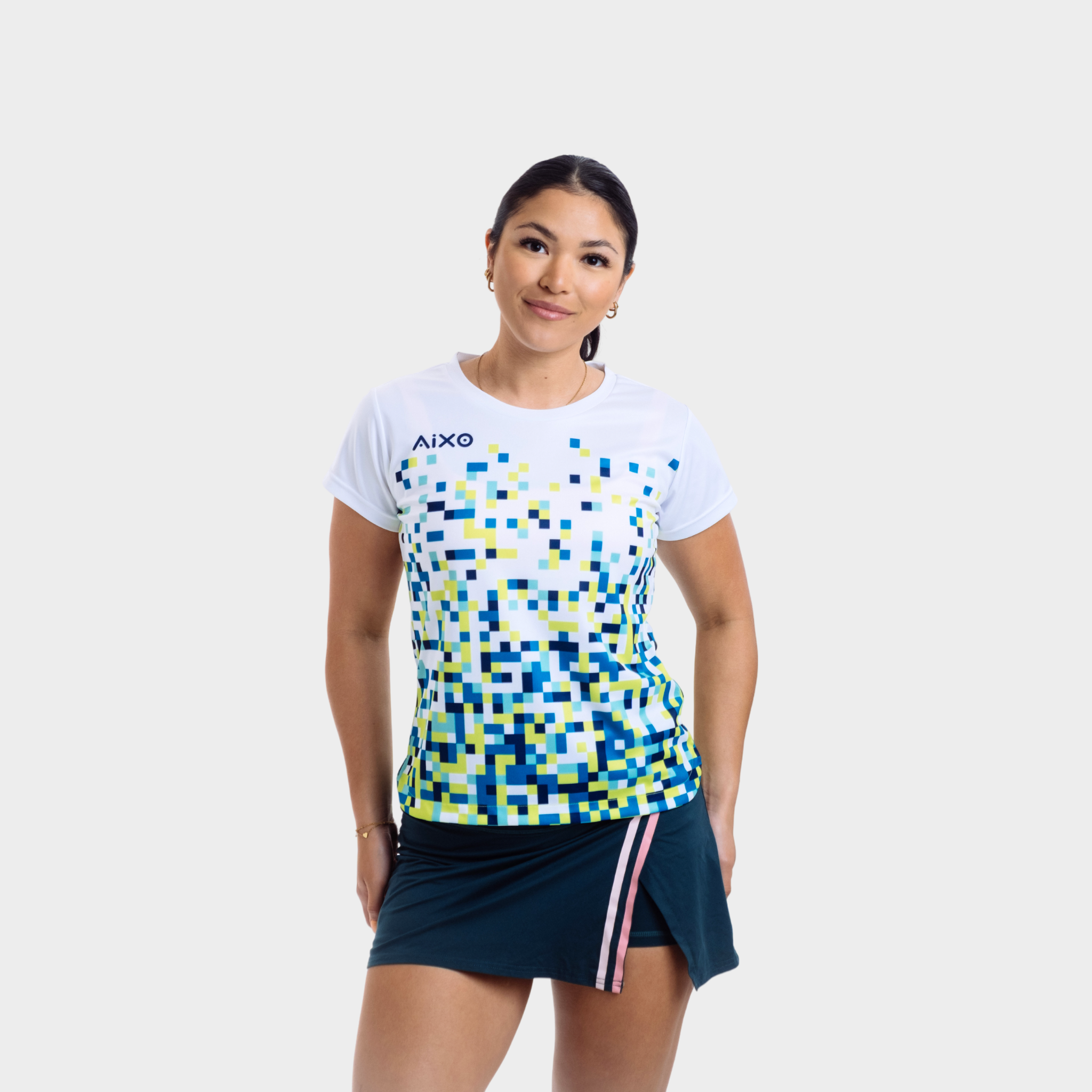 Aixo Pixel T Shirt Women (White)