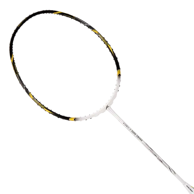 Hundred Atomic X Dark Sword 4U Badminton Racket - White/Black