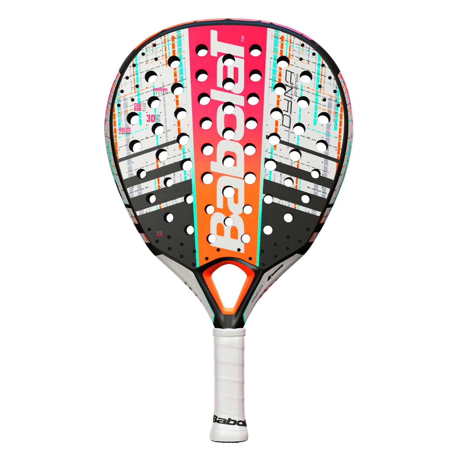 Babolat DYNA ENERGY Padel Racket - White/Orange