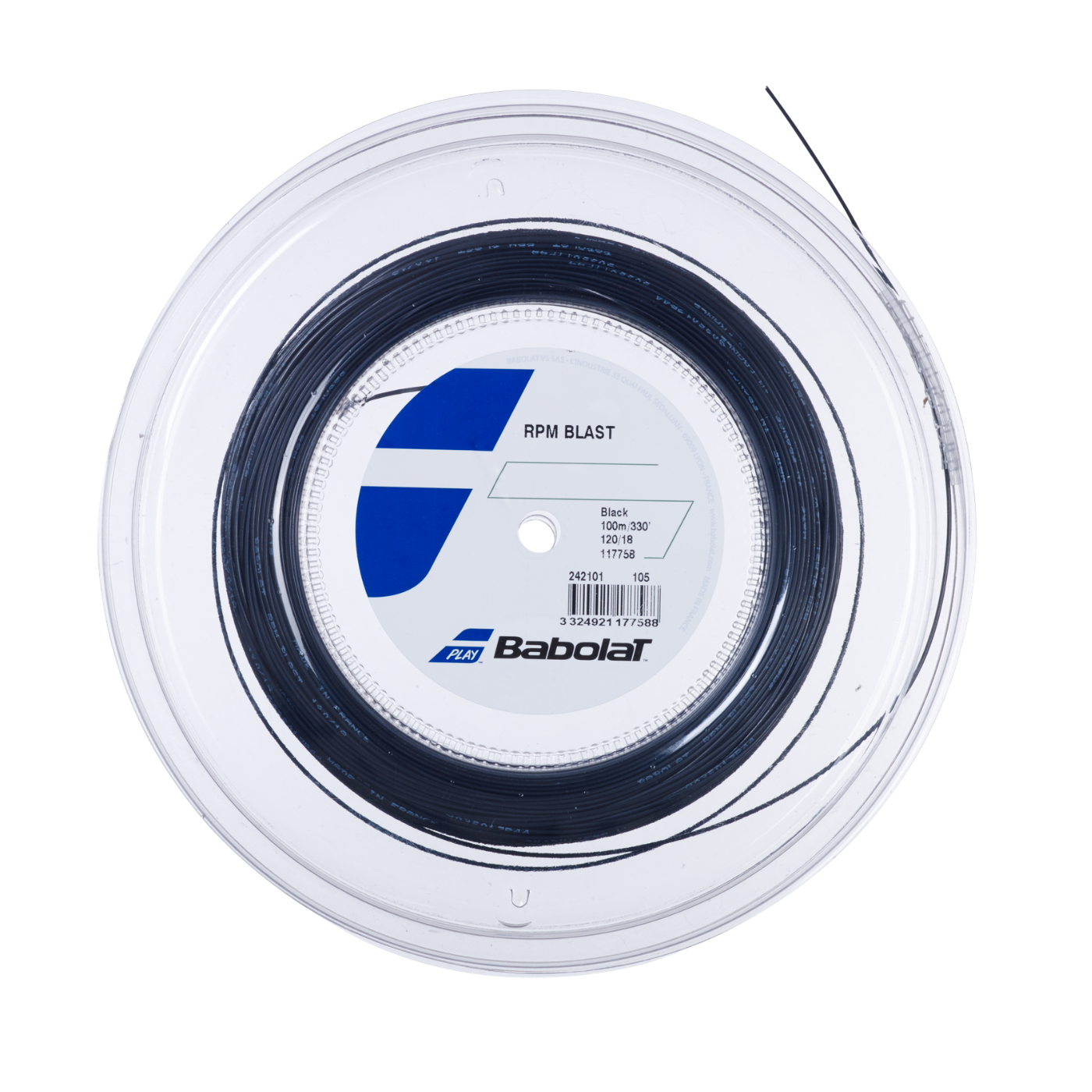 Babolat RPM Blast 1.20mm Tennis String Reel (200m) - Black 200m Reel BLACK String (Reel) Babolat