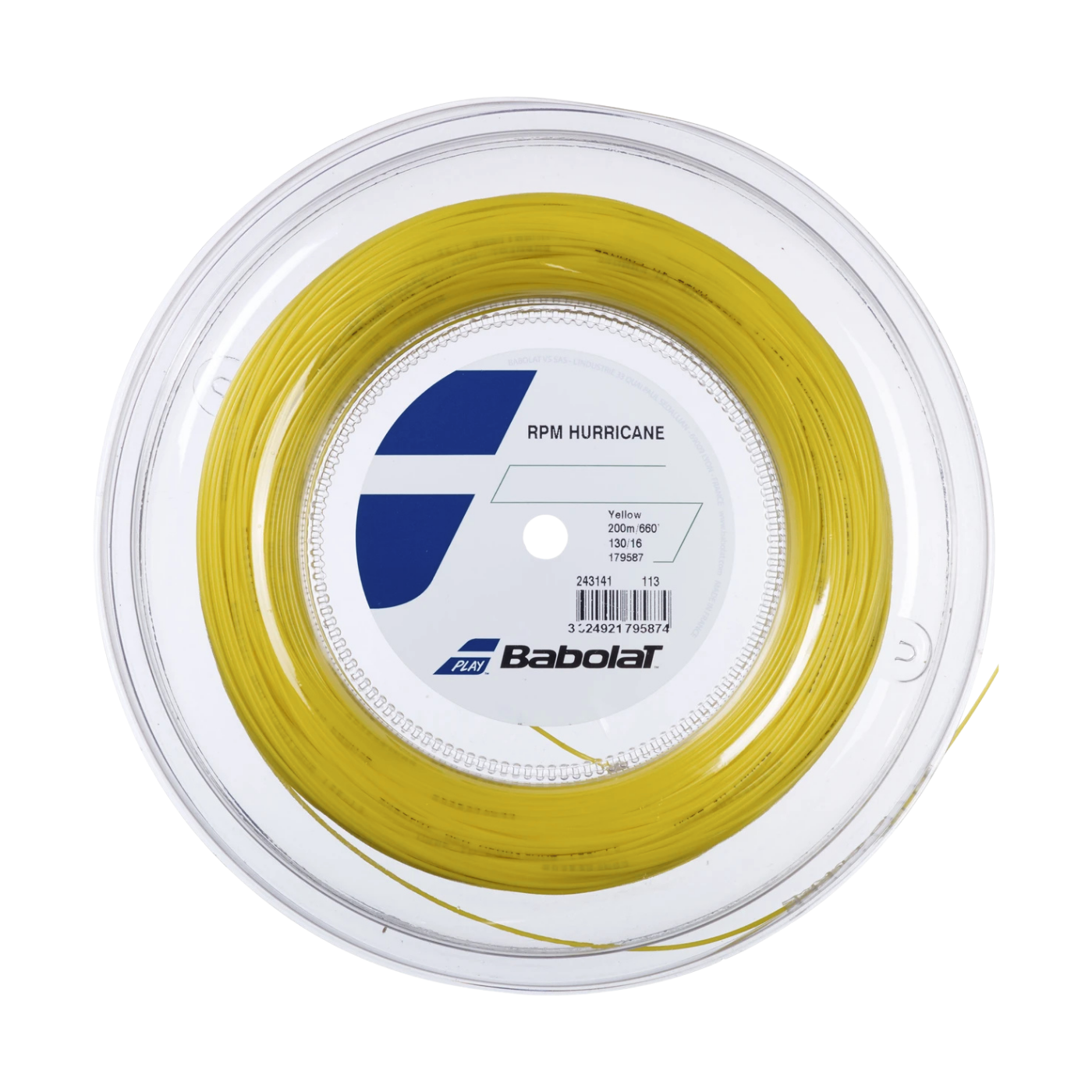 Babolat RPM Hurricane 1.20mm Tennis String Reel (200m) - Yellow 1.20mm 200m Yellow String (Reel) Babolat