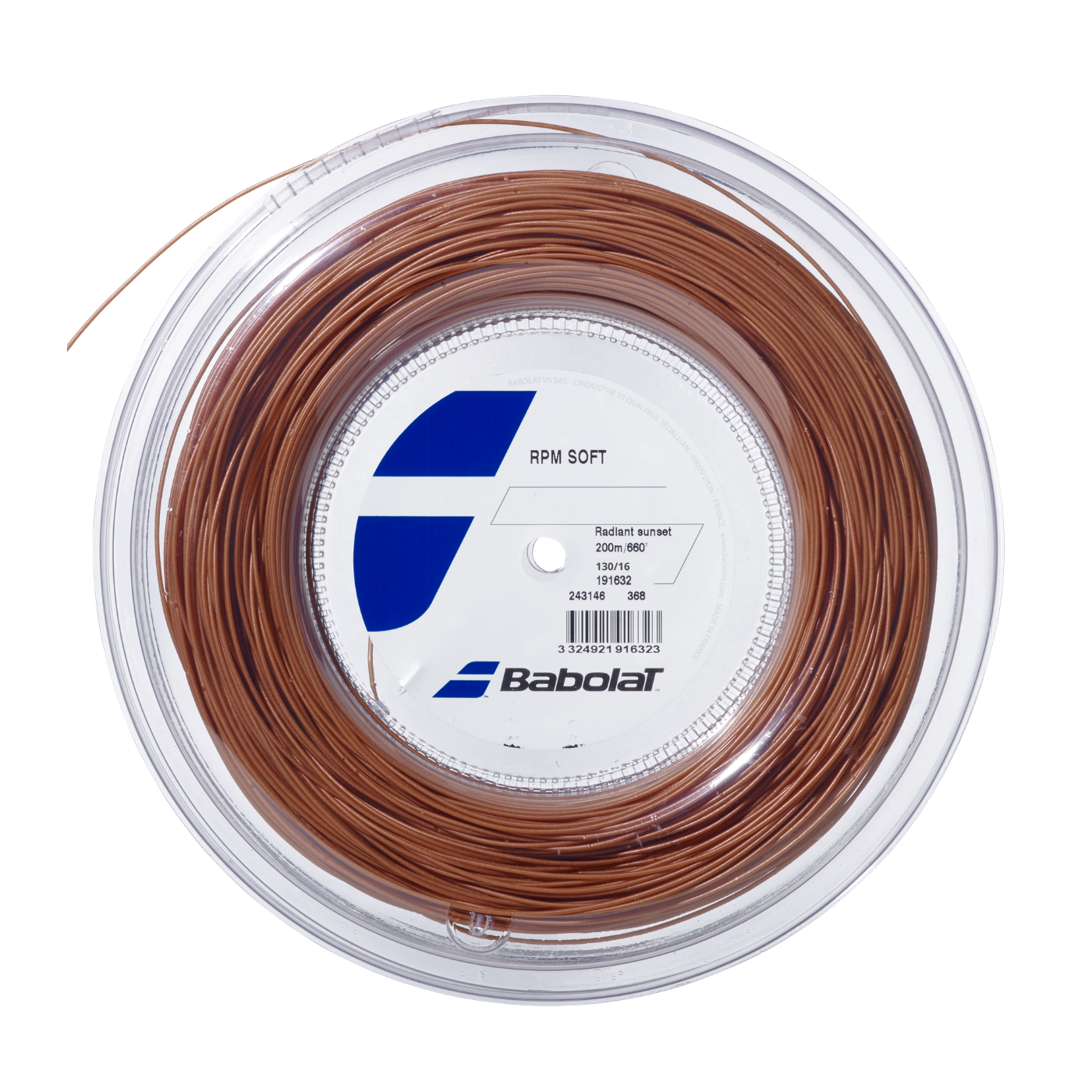Babolat RPM Soft Tennis String Reel (200m) - Radient Sunset 1.30 mm Radiant Sunset String (Reel) Babolat