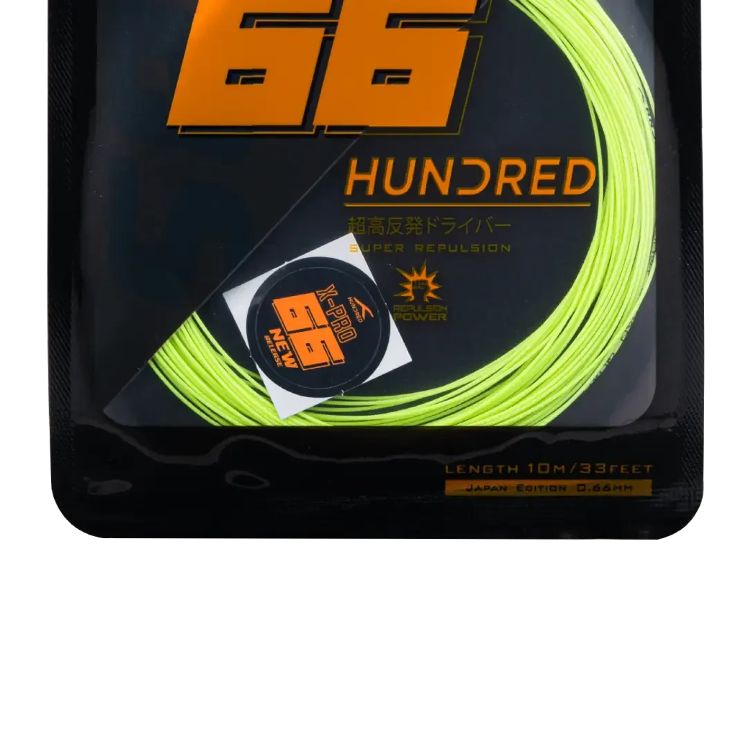 Hundred 66 X Pro Badminton String Set -Yellow String (Packs) Hundred
