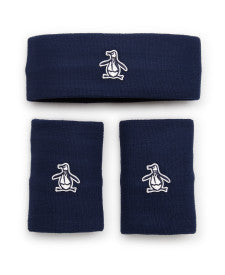 Original Penguin Solid (OGASE014) Headband and Wristband Set Unisex